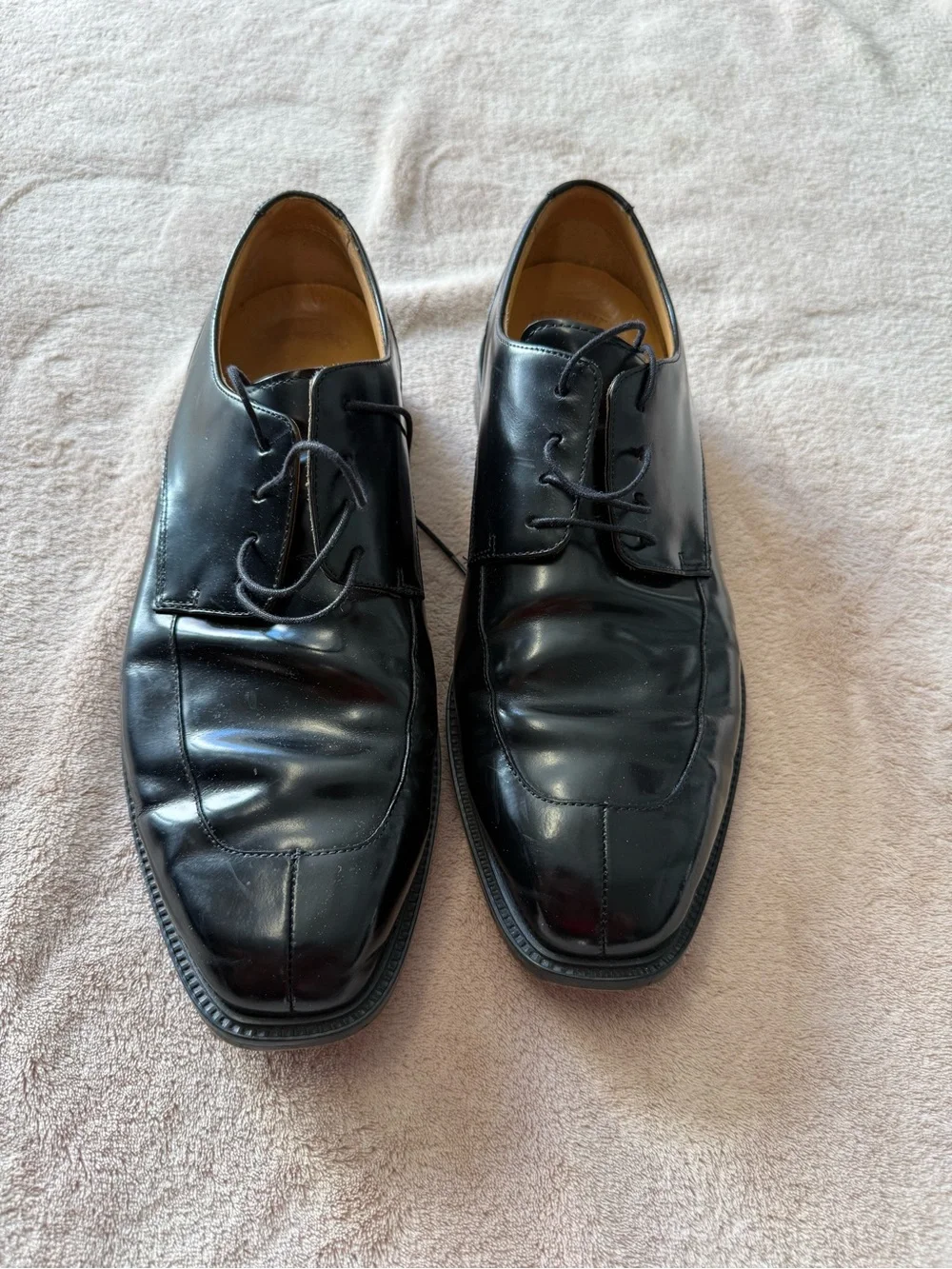 Rockport Men's Black Leather Lace-Up Derbys